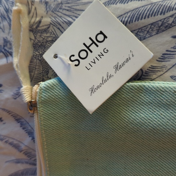 SOHA Living canvas hula dancer Hawaiian zipper pouch clutch bag new - Picture 4 of 4